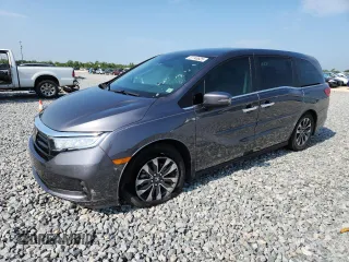 2023 Honda Odyssey EX-L z VIN 5FNRL6H61PB052646, wystawiony jako Copart lot #57746825 z przebiegiem 19 949 mil mil oraz Szkoda całkowita • Salvage title. Historia ofert i sprzedaży dostępna na DreamBid. Obrazek 1.