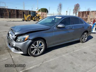 2017 Mercedes-Benz C 350e with VIN 55SWF4HB0HU225441, listed as a Copart auction lot 41779345 with 91,695 mi miles and Salvage Title. Bid and sale history available at DreamBid. Image 1.