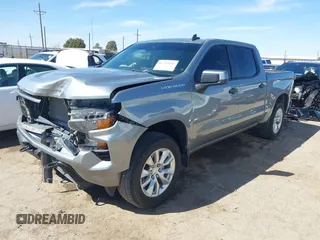 2024 Chevrolet Silverado 1500 Custom with VIN 1GCPABEK0RZ142259, listed as a IAAI auction lot 41725468 with 47,292 mi miles and . Bid and sale history available at DreamBid. Image 2.