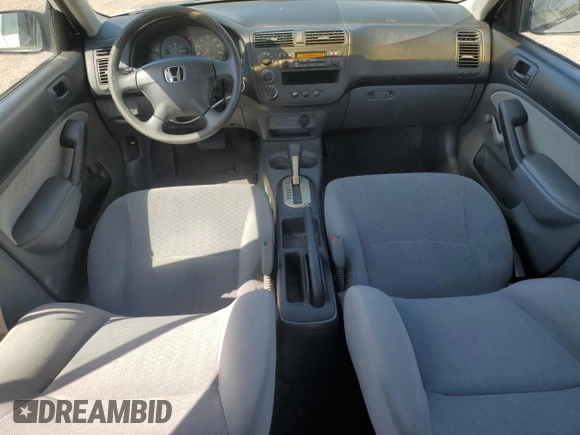 2001 Honda Civic DX with VIN 2HGES16291H533834, listed as a Copart auction lot 45401585 with 71,250 mi miles and Clean Title. Bid and sale history available at carsss.com. Image 8.