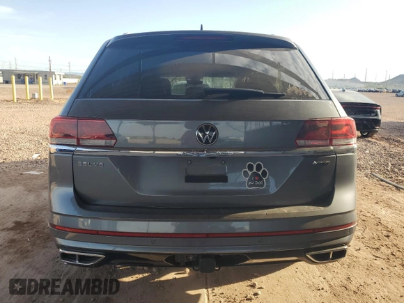 2023 Volkswagen Atlas SEL Premium R-Line with VIN 1V2FR2CAXPC506457, listed as a Copart auction lot 63407945 with 36,056 mi miles and Salvage title. Bid and sale history available at DreamBid. Image 6.
