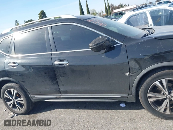 2017 Nissan Rogue SL with VIN JN8AT2MT6HW391390, listed as a IAAI auction lot 41852317 with 72,660 mi miles and . Bid and sale history available at DreamBid. Image 13.