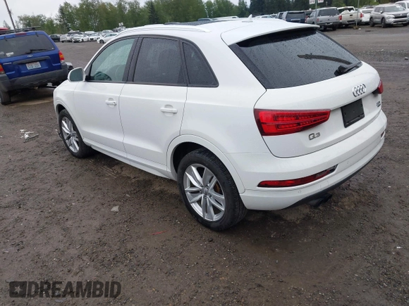 2017 Audi Q3 Premium with VIN WA1ECCFS5HR003565, listed as a IAAI auction lot 42140711 with 74,034 mi miles and . Bid and sale history available at DreamBid. Image 3.