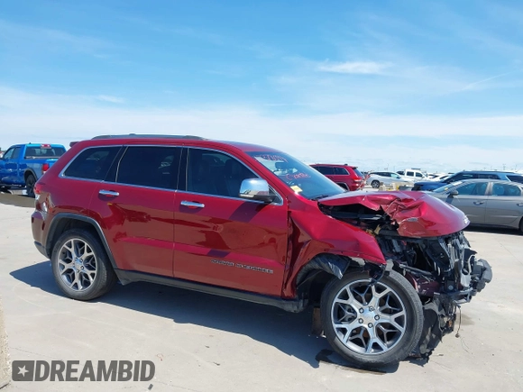 2020 Jeep Grand Cherokee Limited with VIN 1C4RJEBG2LC256980, listed as a IAAI auction lot 42378094 with 83,267 mi miles and . Bid and sale history available at DreamBid. Image 14.