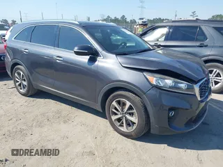 2019 Kia Sorento EX V6 with VIN 5XYPH4A52KG450304, listed as a IAAI auction lot 41672608 with 98,674 mi miles. Bid and sale history available at carsss.com. Image 1.