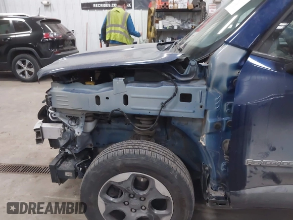 2018 Jeep Renegade Sport with VIN ZACCJBAB8JPG63818, listed as a IAAI auction lot 41749587 with 103,448 mi miles and . Bid and sale history available at DreamBid. Image 14.