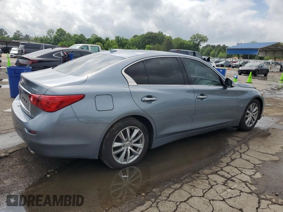 2015 Infiniti Q50 with VIN JN1BV7AP6FM347741, listed as a Copart auction lot 54668405 with 84,788 mi miles and Salvage title. Bid and sale history available at DreamBid. Image 3.