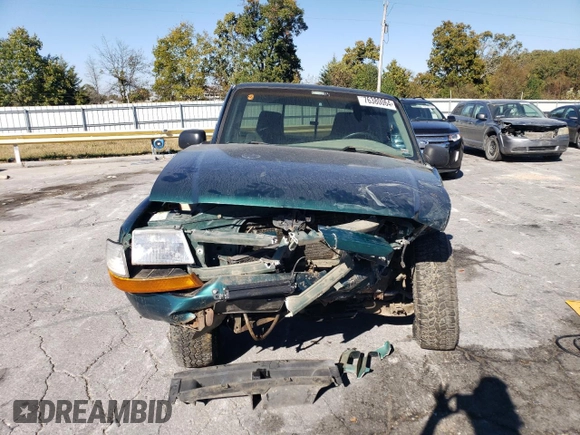 1999 Ford Ranger XLT with VIN 1FTYR14X1XPA61459, listed as a Copart auction lot 76380064 with 292,940 mi miles and Salvage Title. Bid and sale history available at DreamBid. Image 5.
