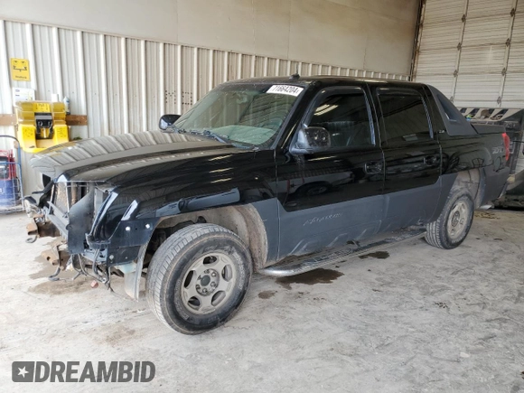 2003 Chevrolet Avalanche with VIN 3GNEK13T33G111841, listed as a Copart auction lot 71664204 with 216,045 mi miles and Salvage Title. Bid and sale history available at carsss.com. Image 1.