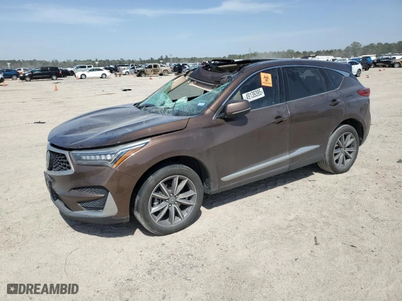2019 Acura RDX w/Technology Pkg with VIN 5J8TC1H57KL013096, listed as a Copart auction lot 49139395 with 90,480 mi miles and Salvage Title. Bid and sale history available at carsss.com. Image 1.