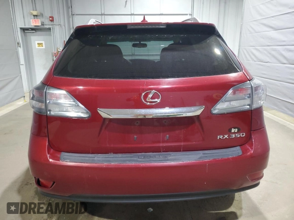 2011 Lexus RX 350 with VIN 2T2BK1BA0BC096540, listed as a Copart auction lot 48658195 with 123,672 mi miles and Salvage Title. Bid and sale history available at DreamBid. Image 6.