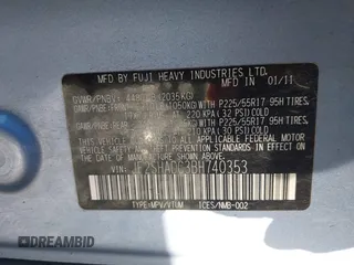 2011 Subaru Forester X Premium с VIN JF2SHADC3BH740353, выставлен на аукционе IAAI как лот 42000278 с пробегом 65 024 миль миль и . История ставок и продаж доступна на DreamBid. Изображение 9.