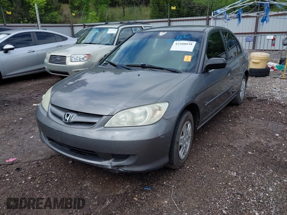 2005 Honda Civic VP with VIN 1HGES16365L004990, listed as a IAAI auction lot 42208038 with Not Provided miles and . Bid and sale history available at DreamBid. Image 2.