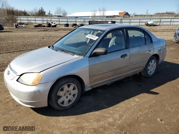 2001 Honda Civic EX with VIN 1HGES26761L042948, listed as a Copart auction lot 48486405 with 266,062 mi miles and Salvage Title. Bid and sale history available at carsss.com. Image 1.