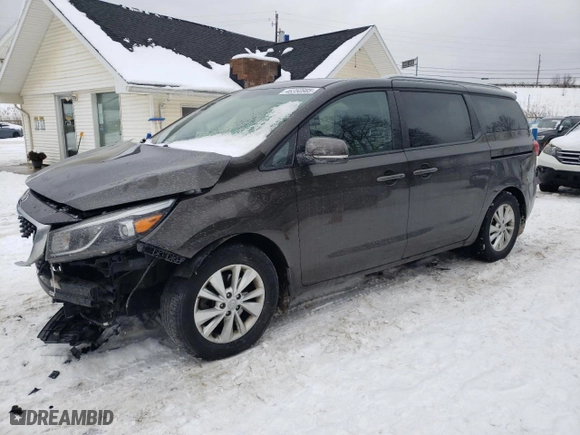 2017 Kia Sedona LX with VIN KNDMB5C19H6324702, listed as a Copart auction lot 46350985 with 89,417 mi miles and Salvage Title. Bid and sale history available at carsss.com. Image 1.