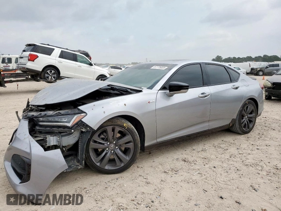 2022 Acura TLX w/A-Spec Package with VIN 19UUB5F5XNA005186, listed as a Copart auction lot 57775855 with 29,003 mi miles and Salvage title. Bid and sale history available at DreamBid. Image 1.