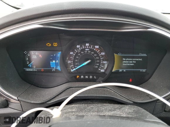 2020 Ford Fusion SE with VIN 3FA6P0HD3LR250467, listed as a Copart auction lot 43949205 with 50,592 mi miles and Salvage Title. Bid and sale history available at carsss.com. Image 9.