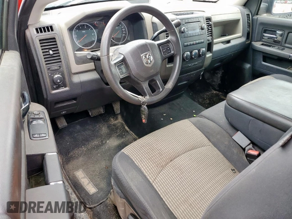 2012 Ram 1500 Express with VIN 3C6JD6AT4CG201072, listed as a Copart auction lot 60130655 with 147,324 mi miles and Salvage title. Bid and sale history available at DreamBid. Image 8.
