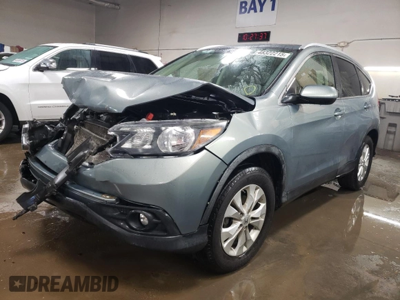 2012 Honda CR-V EX-L with VIN JHLRM4H74CC004210, listed as a Copart auction lot 48322215 with 161,931 mi miles and Salvage Title. Bid and sale history available at carsss.com. Image 1.