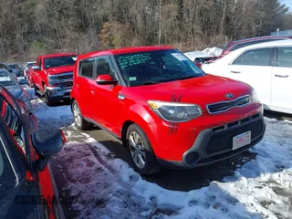 2014 Kia Soul + with VIN KNDJP3A5XE7704748, listed as a IAAI auction lot 41485366 with 149,553 mi miles. Bid and sale history available at carsss.com. Image 1.