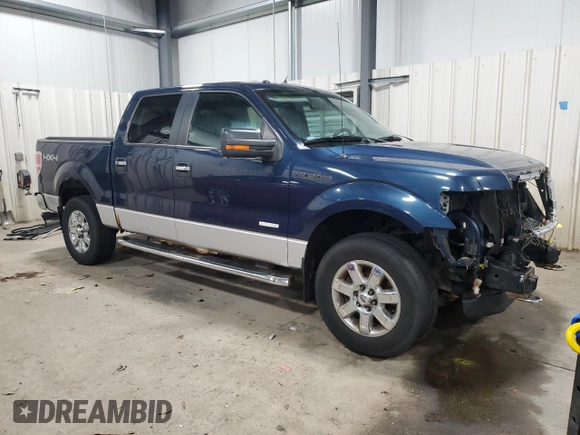 2013 Ford F-150 XL with VIN 1FTFW1ET1DKG51049, listed as a Copart auction lot 44202195 with 133,415 mi miles and Salvage Title. Bid and sale history available at carsss.com. Image 4.