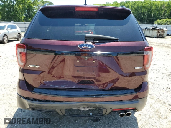 2018 Ford Explorer Sport z VIN 1FM5K8GT1JGA96126, wystawiony jako Copart lot #58169945 z przebiegiem 44 345 mil mil oraz Szkoda całkowita • Salvage title. Historia ofert i sprzedaży dostępna na DreamBid. Obrazek 6.