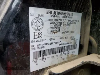 2008 Ford F-250 XL with VIN 1FTSW21528EE45027, listed as a Copart auction lot 43811735 with 157,896 mi miles and Salvage title. Bid and sale history available at DreamBid. Image 12.