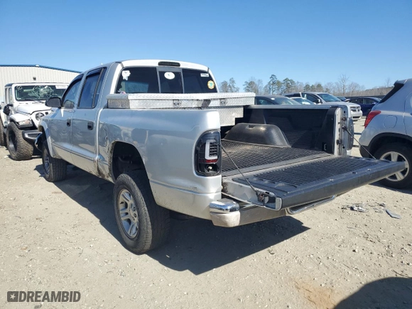 2004 Dodge Dakota SLT with VIN 1D7HL48N04S651386, listed as a Copart auction lot 46568045 with 216574 miles and Salvage Title. Bid and sale history available at carsss.com. Image 2.