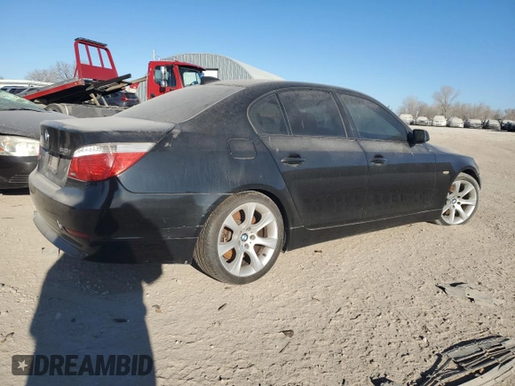 2005 BMW 5 Series 545i with VIN WBANB33505CN67031, listed as a Copart auction lot 84427644 with 204,870 mi miles and Clean Title. Bid and sale history available at carsss.com. Image 3.