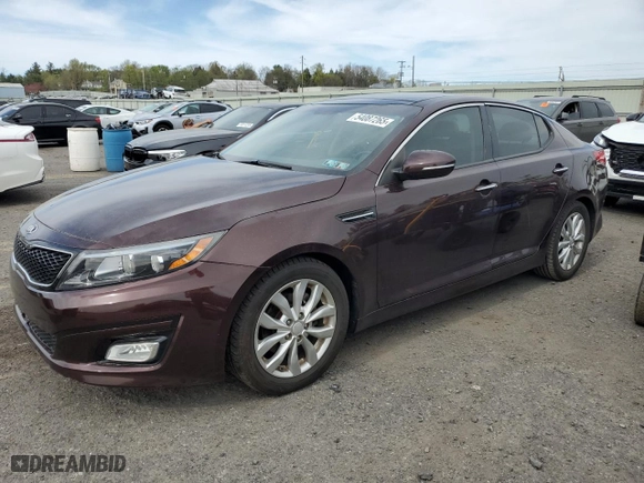 2015 Kia Optima EX with VIN 5XXGN4A7XFG481188, listed as a Copart auction lot 54087265 with 116,341 mi miles and Clean Title. Bid and sale history available at carsss.com. Image 1.
