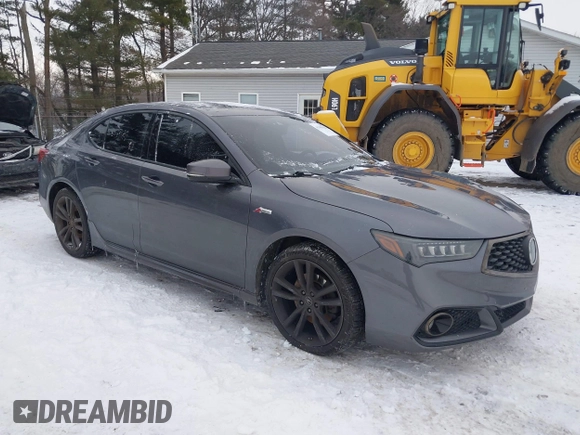 2018 Acura TLX w/A-SPEC Pkg with VIN 19UUB3F66JA000350, listed as a IAAI auction lot 41301826 with 201,369 mi miles. Bid and sale history available at carsss.com. Image 1.