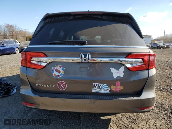2019 Honda Odyssey EX-L with VIN 5FNRL6H7XKB042232, listed as a Copart auction lot 81066384 with 55,724 mi miles and Salvage Title. Bid and sale history available at carsss.com. Image 6.