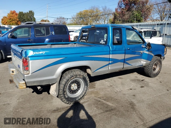 1991 Ford Ranger with VIN 1FTCR15T2MTA45652, listed as a Copart auction lot 76089874 with 90,947 mi miles and Salvage Title. Bid and sale history available at DreamBid. Image 3.