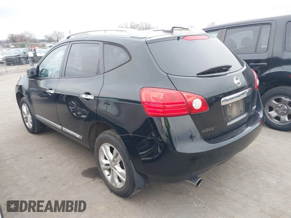 2013 Nissan Rogue S with VIN JN8AS5MVXDW657168, listed as a IAAI auction lot 41511587 with 192,576 mi miles and . Bid and sale history available at DreamBid. Image 3.