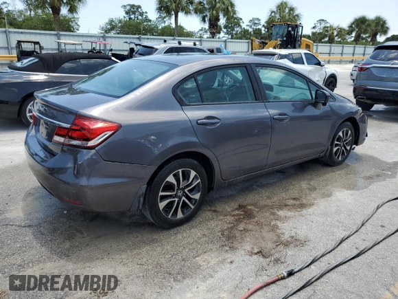 2015 Honda Civic EX with VIN 19XFB2F86FE008181, listed as a Copart auction lot 55207415 with 131,178 mi miles and Salvage Title. Bid and sale history available at DreamBid. Image 3.