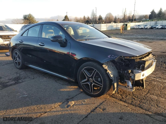 2023 Mercedes-Benz CLA with VIN W1K5J4HB5PN333104, listed as a Copart auction lot 87715785 with 11,987 mi miles and Salvage Title. Bid and sale history available at carsss.com. Image 4.