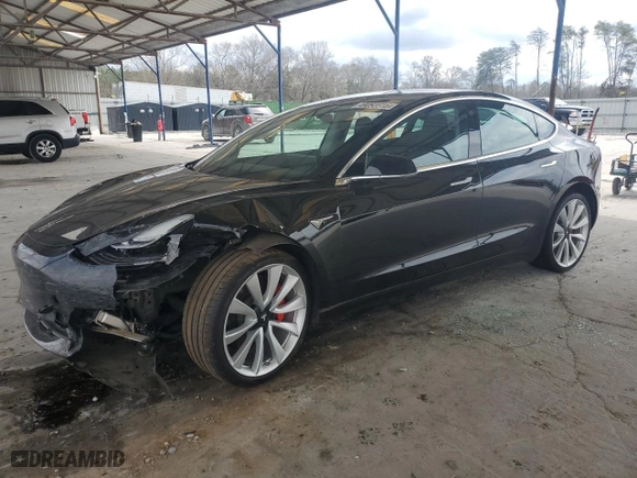 2019 Tesla Model 3 Long Range with VIN 5YJ3E1EB5KF434594, listed as a Copart auction lot 49093515 with 0 mi miles and Salvage Title. Bid and sale history available at carsss.com. Image 1.