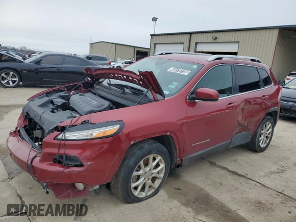 2014 Jeep Cherokee Latitude with VIN 1C4PJLCB1EW288108, listed as a Copart auction lot 46478735 with 121,610 mi miles and Clean Title. Bid and sale history available at DreamBid. Image 1.