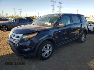 2014 Ford Utility Police Interceptor with VIN 1FM5K8AR8EGC26647, listed as a Copart auction lot 76027324 with 101,429 mi miles and Salvage Title. Bid and sale history available at carsss.com. Image 1.