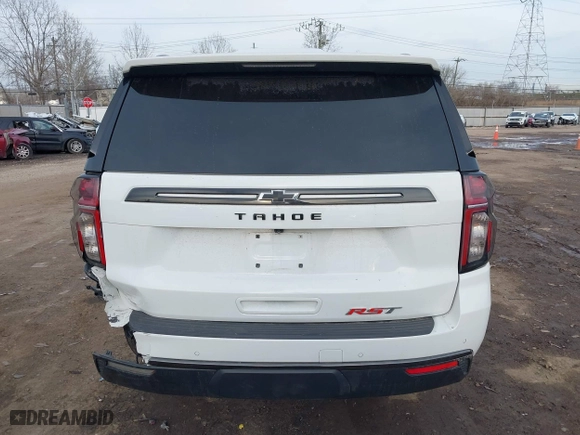 2021 Chevrolet Tahoe RST with VIN 1GNSKRKD8MR437213, listed as a IAAI auction lot 41827870 with 47,169 mi miles. Bid and sale history available at carsss.com. Image 16.
