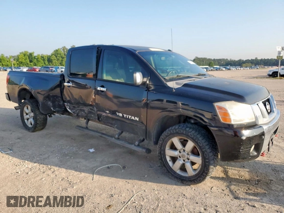 2008 Nissan Titan with VIN 1N6BA07F08N310449, listed as a Copart auction lot 58926115 with 323,607 mi miles and Salvage title. Bid and sale history available at DreamBid. Image 4.