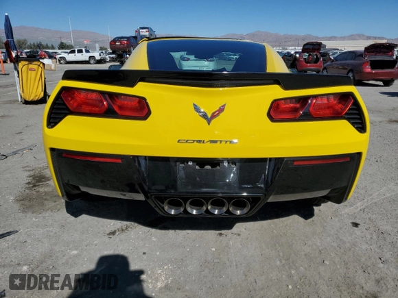 2016 Chevrolet Corvette Z51 3LT with VIN 1G1YL2D7XG5106944, listed as a Copart auction lot 46758305 with 24,802 mi miles and Salvage title. Bid and sale history available at DreamBid. Image 6.