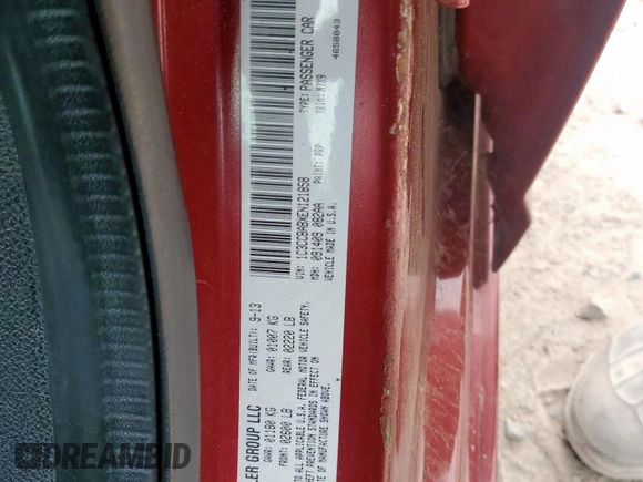 2014 Chrysler 200 LX z VIN 1C3CCBABXEN121858, wystawiony jako Copart lot #56477645 z przebiegiem 104 053 mil mil oraz Szkody całkowita. Historia ofert i sprzedaży dostępna na DreamBid. Obrazek 12.