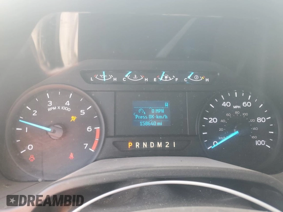 2018 Ford F-250 XL with VIN 1FT7X2A69JEC57624, listed as a Copart auction lot 44233185 with 158,640 mi miles and Salvage title. Bid and sale history available at DreamBid. Image 9.