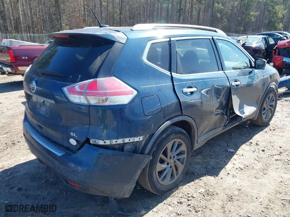 2016 Nissan Rogue SV with VIN KNMAT2MT8GP718652, listed as a IAAI auction lot 41633293 with 134,075 mi miles. Bid and sale history available at carsss.com. Image 4.