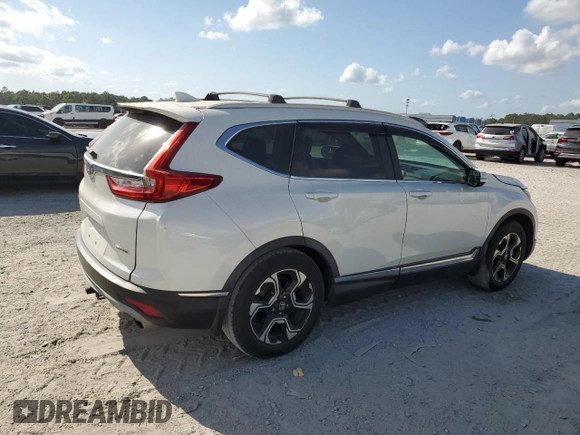 2018 Honda CR-V Touring with VIN 5J6RW1H9XJL010690, listed as a Copart auction lot 53554015 with 90,158 mi miles and Salvage Title. Bid and sale history available at DreamBid. Image 3.