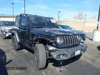 2024 Jeep Wrangler Sport S with VIN 1C4PJXAN0RW355145, listed as a IAAI auction lot 41705244 with 2,597 mi miles and . Bid and sale history available at DreamBid. Image 1.