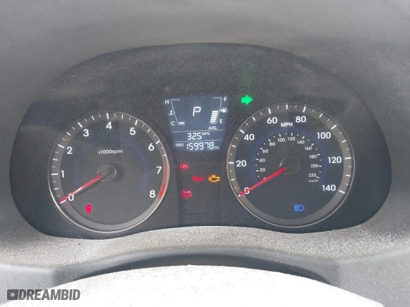 2013 Hyundai Accent GL with VIN KMHCT5AEXDU068215, listed as a IAAI auction lot 41922280 with 159,978 mi miles. Bid and sale history available at carsss.com. Image 7.
