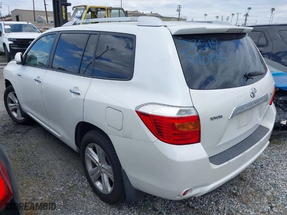 2008 Toyota Highlander Limited with VIN JTEES42A082101287, listed as a IAAI auction lot 41916511 with 165,935 mi miles. Bid and sale history available at carsss.com. Image 3.