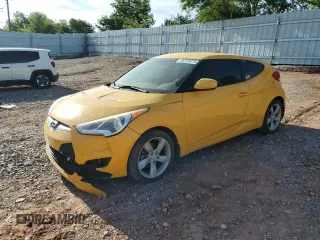 2013 Hyundai Veloster w/Black Int with VIN KMHTC6AD6DU175713, listed as a Copart auction lot 56753915 with 124,370 mi miles and Salvage title. Bid and sale history available at DreamBid. Image 1.